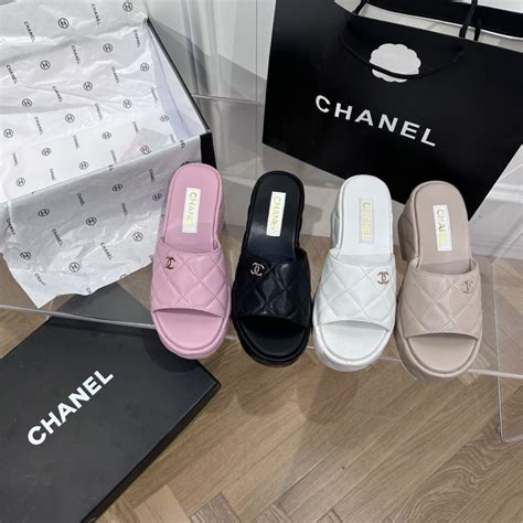 chanel slippers 2023|vintage chanel slippers.